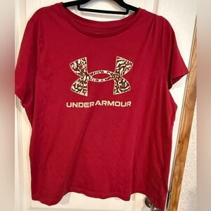 Plus size Under Armour Women's Red Graphic Tee